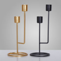 Hang qiao shopGold /Black Candle Holders Candlestick for Wedding Coffee Dining Table Home decoration