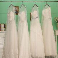 Long 160/180/200cm Transparent Soft Tulle Dust Cover for Home Clothes Wedding Dress Garment Bridal Gown Protector Mesh Yarn Wardrobe Organisers