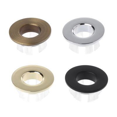 1PC Bathroom Basin Faucet Sink Overflow Cover Brass Six-foot Ring Insert Replacement Brass Sink Overflow Cover Accessories  by Hs2023