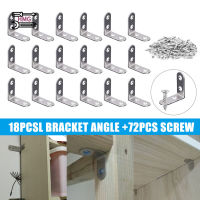 Handmong ขายึดขนาด18ชิ้นและสกรูสแตนเลส72ชิ้นขนาด40มม. ข้อต่อโลหะห้องครัวห้องนอนสำหรับห้องนั่งเล่น