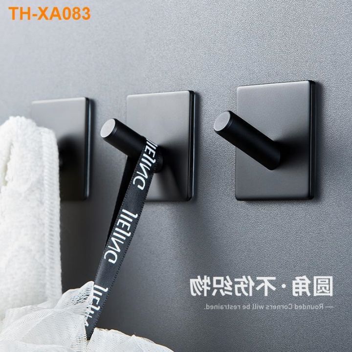 mega-casa-free-punching-link-up-with-strong-adhesive-non-trace-bathroom-towel-hook-black-single-hanging