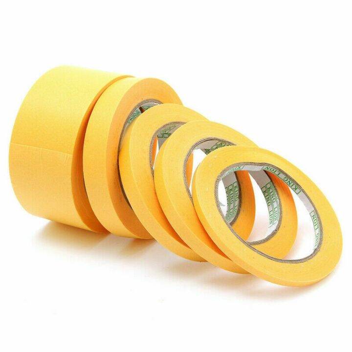 new-50m-yellow-masking-tape-car-sticker-adhesive-diy-painting-paper-painter-decor-craft-general-purpose-craft-accessories