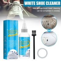 (Best Movement)100Ml รองเท้าสีขาว Stain Polish Cleaner Gel Sneaker Whiten Cleaning Dirt Remover Set With Brush Tape Cleansing Washing Tool