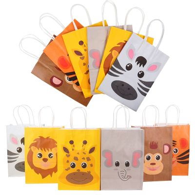 【YF】¤✑  6pcs Zoo Jungle Happy Birthday Paper Cookies Baby Shower Favor
