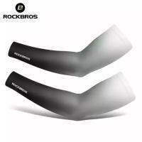 ROCKBROS ปลอกแขนป้องกันรังสียูวีสำหรับตกปลา,ปลอกแขนปั่นจักรยานแห้งเร็วระบายอากาศได้ดีแขนแฟชั่นไล่ระดับสี