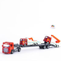 ProudNada Toys ของเล่นเด็ก โมเดล รถบรรทุกขนรถ XIN LIAN MENG TOYS Die Cast Model NO.83017