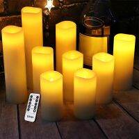 Waterproof Flameless Led Candles Set With With Remote Control Swing Electronic Outdoor Candles For Dinner Celebration Home Decor