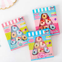 free shipping 10packs Creative bow cat donut eraser box Cartoon Korean Stationery for kids Children School Supplies