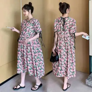 Maternity Dress Korean Plus Size Fashion Sweet Cute Pregnant Women