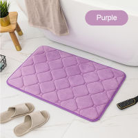 Plaid Bathroom Bath Mat Non-slip Carpets Bathtub Side Floor Rug Shower Room Door Mat Bedroom Floor Mat Solid Color Mats 7 Colors