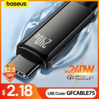 Baseus 240W USB Type C สำหรับ Realme เหมาะสำหรับ S23 Samsung เหมาะสำหรับ Huawei PD3.1 Supercharge 5A ที่ชาร์จความเร็วสูง Type C เพื่อพิมพ์ Macbook PC