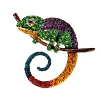 【CW】 CINDY XIANG Large Lizard Chameleon Brooch Coat Pin Rhinestone Fashion Jewelry Enamel Accessories Ornaments 3 Colors Pick