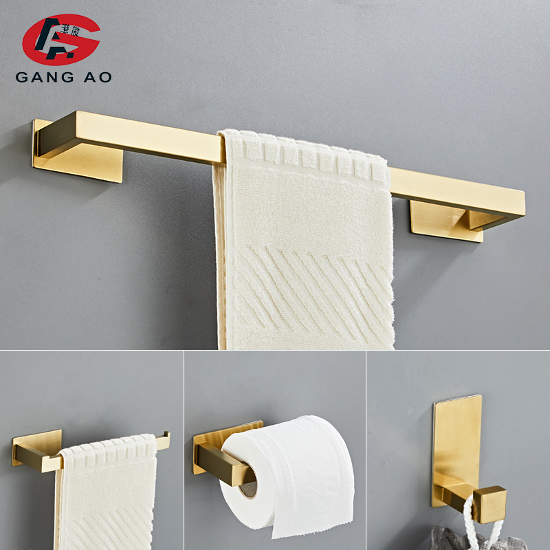 Gold Bathroom Accessory Towel Rail Rack Bar Paper Tissue Soap Dish Holder Toilet 