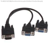 【CW】✸✹☞  2020 NEW 15Pin Male To 2 Vga Svga Female Splitter Video Cable