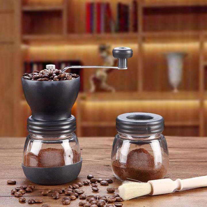 cfa-เครื่องบดกาแฟ-coffee-bean-grinder-วินเทจ-ปรับความละเอียดได้-แถมแปรงทำความสะอาด-กระปุกเก็บกาแฟ-เครื่องบดเมล็ดกาแฟ
