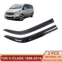 สำหรับ -Benz V-Class VITO VANEO VIANO W638 W639สีดำรถด้านข้างหน้าต่าง Visor Vent กันสาด Shelters Rain Guard ประตู Venisor