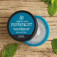 The Body Shop Peppermint Reviving Pumice Foot Scrub 100ml เจลขัดเท้าที่มีส่วนผสมของหินภูเขาไฟ ช่วยขจัดผิวแห้งกร้านบริเวณฝ่าเท้า ให้คุณเผยผิวเท้าสะอาด นุ่ม