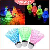 SHUIXINGZ 2/3/4/8Pcs ไฟสว่างขึ้น ลูกแบดมินตัน LED เรืองแสงในที่แคบ พลาสติกทำจากพลาสติก แบดมินตันไฟส่องสว่าง ของใหม่ กีฬากีฬากีฬา ลูกขนไก่แบดมินตัน ใน/กลางคืนกลางแจ้ง