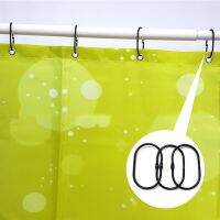 12Pcs Shower Curtain Rings Sturdy Eco-Friendly Anti-rust Coating Household Supplies Curtain Rings Shower Rings