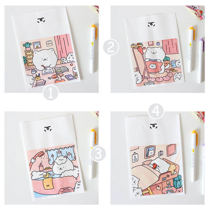 muya-bear-paper-storage-bag-cute-animal-paper-storage-bag-cartoon-graffiti-gift-wrapping-for-stationery-stickers