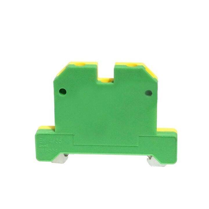 ek-4-35-connection-plate-ek-sereis-general-purpose-type-connector-terminal-block-yellow-green-ground-din-rail-mounted-10pcs