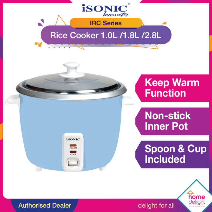Isonic Non-stick Rice Cooker 2.8L IRC-2809 / 1.8L IRC-1809 / 1.0L IRC ...