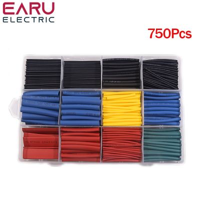 750pcs Heat Shrink Tubing Insulation Shrinkable Tubes Assortment Electronic Polyolefin Wire Cable Sleeve Kit Heat Shrink Tubes Electrical Circuitry Pa