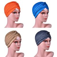 【YF】 Muslim Women Turban India Solid Color Stretch Fashion Headscarf Sleep Night Cap Beanie Bonnet Hair Loss Chemo Caps Hat