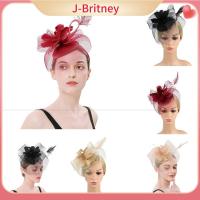 หมวกขนนกเครื่องประดับผมรูปดอกไม้สุด J-BRITNEY กิ๊ฟติดผมงานเลี้ยงน้ำชา