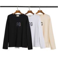 FEAR OF GOD FOG new letter FG printed cotton casual long-sleeved round neck T-shirt unisex