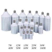 【In-demand】 kallidora โคมไฟหลอดไฟ LED 7W 12W 15W 25W 30W 40W 60W 80W 100W E27 E26 E40 5730จุดข้าวโพดโคมไฟสีวอร์มไวท์เย็น110V 220V