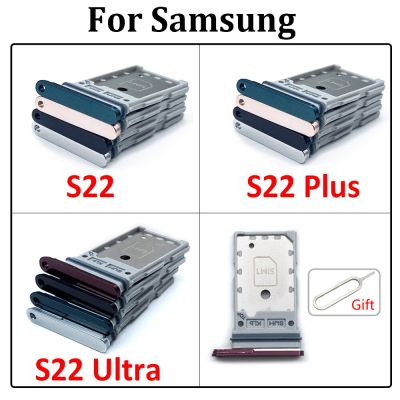 สินค้าใหม่เหมาะสำหรับ Samsung Galaxy S22/S22พลัส/S22อัลตร้าซิมการ์ดคู่อุปกรณ์อะแดปเตอร์ที่ยึดถาดใส่ซิม