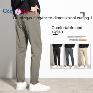 Cozy Up Men s Performance Stretch Pleated Pant New Men Classic High Waist