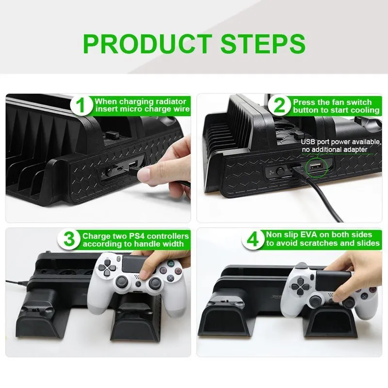 Vertical Stand with 3 USB Port for PlayStation 4 for PlayStation 4