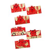 6 Pcs Chinese Red Envelopes, Year of the Tiger Red Envelopes Lucky Money Packets for Spring Festival Birthday Supplies