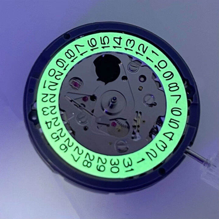 NH35A Watch Movement Green Luminous Base Black Letters Movement Watch