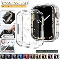 360เคสสำหรับ Apple Horloge,เคส8 7 6 Se 5 4 3 41มม. 45มม. 42มม. 38มม. Tpu ใสนุ่มปกป้องหน้าจอสำหรับ I-Watch Ultra 7 6 5 4 3 44มม. 40มม.