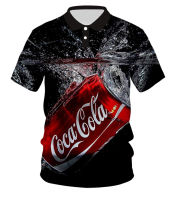 Coca-Cola Coke Cool Red Hiphop 3D Print Women Men Summer Polo Casual Poloshirt 08（Contact the seller, free customization）