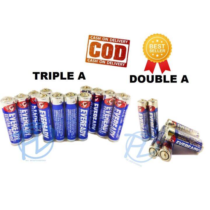 ♭COD PD ORGINAL EVEREADY BATTERY TRIPLE A DOUBLE A HEAVY DUTY BATTERY