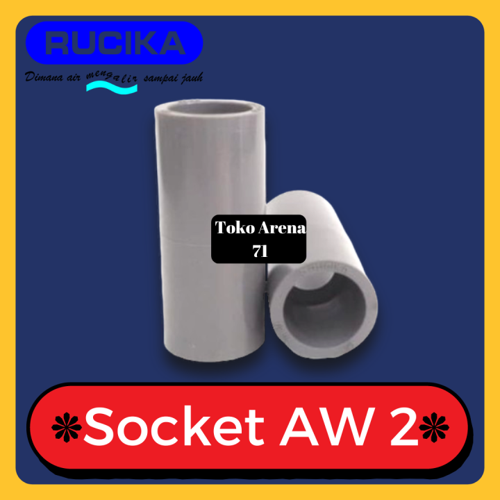 Sock Aw Inch Inchi Fitting Pipa Pvc Rucika Socket Sok Soket Lazada Indonesia