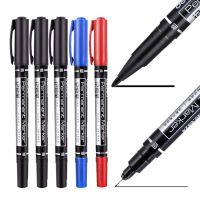 5PCS/Set Colored Dual Tip 0.5/1 Mm Fast Dry Permanent Sign Marker Pens For Fabric Metal Quality Fineliner For Drawing Highlighters Markers