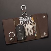thoud es of key case male waist hanged multi-functn large caci cowhe key bag contracted pracal card bag