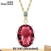 DreamCarnival1989 Hot Sell Big Red CZ Pendant Necklace Women Delicate Fine Cut Zircon Prong Wedding Wife Jewelry Gift WP6863RD