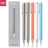 Deli Metal Rotate Gel Pen 0.5MM Rollerball ручка Caneta Ballpoint Signing Pens for Office Students Business Stationary Supplies Pens