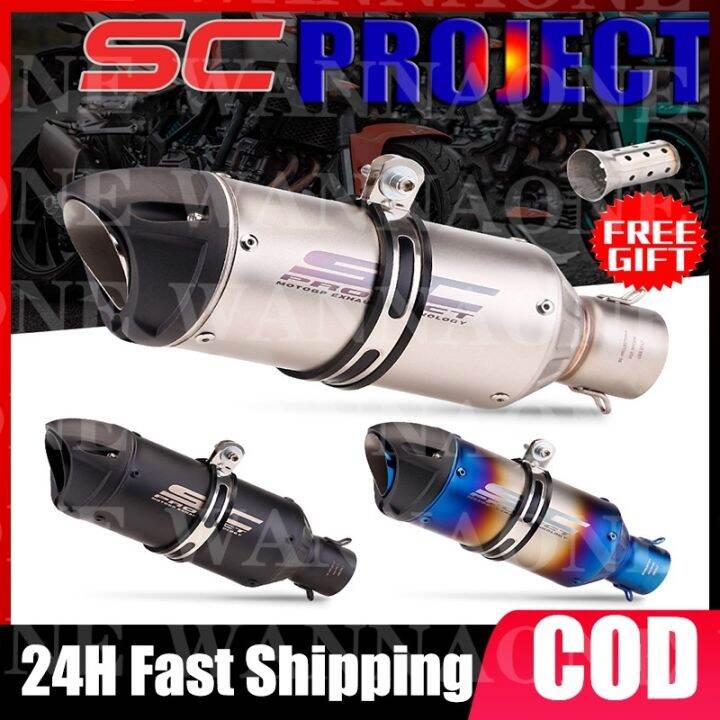 【Manila Spot】 SC Project Muffler Motorcycle Open Pipe Silencer Exhaust