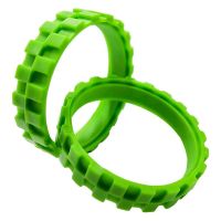 Green Tires for IROBOT ROOMBA Wheels Series 500, 600, 700, 800 and 900 (Pack of 2) Great Adhesion and Easy Assembly