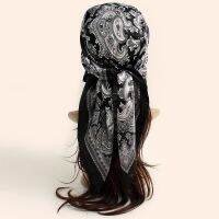 【CC】✣۩☽  Print Bandana Classic Scarf Imitation Silk Wrap Hair Accessories