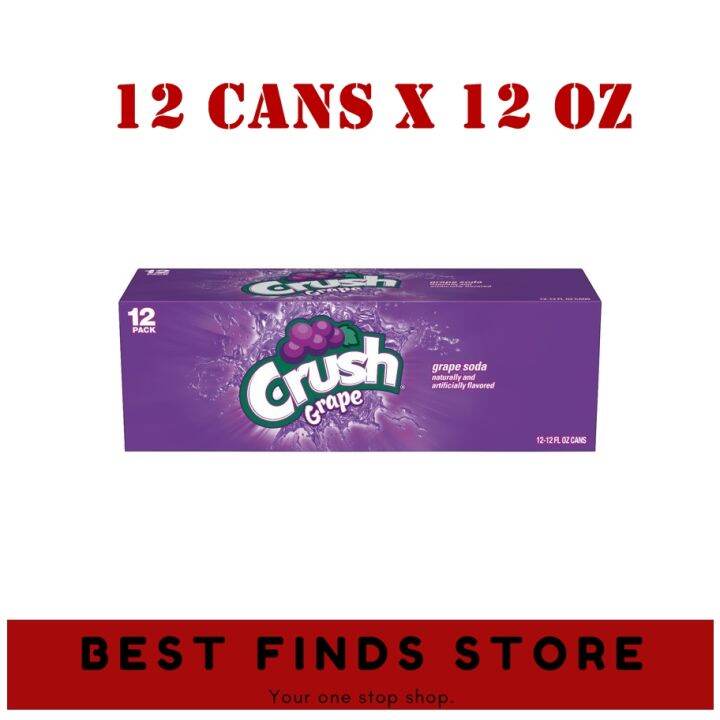 Crush Caffeine free Grape Soda, 12 fl oz cans, 12 pack Lazada PH