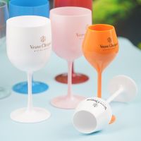 1 PCs Veuve Clicquot Flutes Glasses PP Plastic Wine Glasses Dishwasher-safe White Acrylic Champagne Glass Transparent Wine Glass Cups  Mugs Saucers