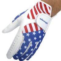 2023☒ Free shipping golf gloves mens golf phantom color high-grade sheepskin American flag wear-resistant breathable left hand single